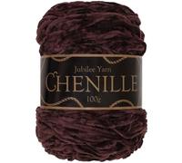 JubileeYarn Chenille Yarn - Worsted Weight - 100g/cake - Molasses - Walnut Dark Brown Velvet - Crochet and Knitting Yarn - 1 Cake