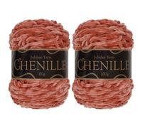 JubileeYarn Chenille Yarn - Worsted Weight - 100g/cake - Rose Quartz - 2 Cakes