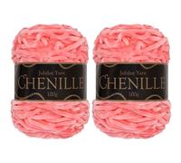 JubileeYarn Chenille Yarn - Worsted Weight - 100g/cake - Sweetheart - 2 Cakes