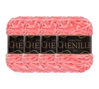 JubileeYarn Chenille Yarn - Worsted Weight - 100g/cake - Sweetheart - 4 Cakes