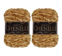 JubileeYarn Chenille Yarn - Worsted Weight - 100g/cake - Teacake - 2 Cakes