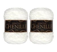 JubileeYarn Chenille Yarn - Worsted Weight - 100g/cake - Zirconia - 2 Cakes