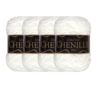 JubileeYarn Chenille Yarn - Worsted Weight - 100g/cake - Zirconia - 4 Cakes