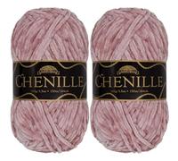 JubileeYarn Chenille Yarn - Worsted Weight - 100g/skein (2 Skeins, 106 Ballet Slipper)