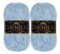 JubileeYarn Chenille Yarn - Worsted Weight - 100g/skein (2 Skeins, 116 Empyrean)