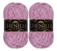 JubileeYarn Chenille Yarn - Worsted Weight - 100g/skein (2 Skeins, 121 Zenzai)