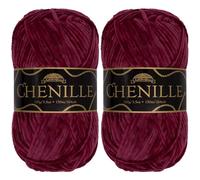 JubileeYarn Chenille Yarn - Worsted Weight - 100g/skein (2 Skeins, 145 Jasper)