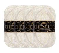 JubileeYarn Chenille Yarn - Worsted Weight - 100g/skein (4 Skeins, 100 Zen)
