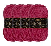 JubileeYarn Chenille Yarn - Worsted Weight - 100g/skein (4 Skeins, 118 Agate)