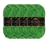 JubileeYarn Chenille Yarn - Worsted Weight - 100g/skein (4 Skeins, 128 Serpentine)