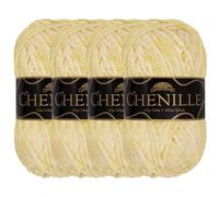 JubileeYarn Chenille Yarn - Worsted Weight - 100g/skein (4 Skeins, 134 Citrine)