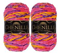 JubileeYarn Chenille Yarn - Worsted Weight - 100g/Skein - Agartha - 2 Skeins
