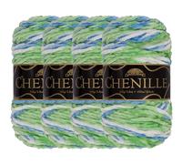 JubileeYarn Chenille Yarn - Worsted Weight - 100g/Skein - Annwn - 4 Skeins