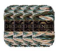 JubileeYarn Chenille Yarn - Worsted Weight - 100g/Skein - Arcadia - 4 Skeins