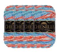 JubileeYarn Chenille Yarn - Worsted Weight - 100g/Skein - Hyperborea - 4 Skeins