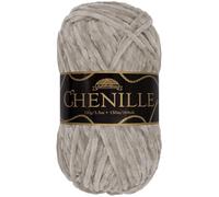 JubileeYarn Chenille Yarn - Worsted Weight - 100g/Skein - Luna - Olive Grey Velvet - Crochet and Knitting Yarn - 1 Skein