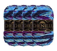 JubileeYarn Chenille Yarn - Worsted Weight - 100g/Skein - Nibiru - 4 Skeins
