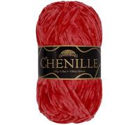 JubileeYarn Chenille Yarn - Worsted Weight - 100g/skein - Rouge - Dark Red Brick Velvet - Crochet and Knitting Yarn - 1 Skein