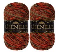 JubileeYarn Chenille Yarn - Worsted Weight - 100g/Skein - Zerzura - 2 Skeins