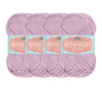 JubileeYarn Cotton Select Yarn - 50g/Skein Sport Weight - Lavender - 4 Skeins