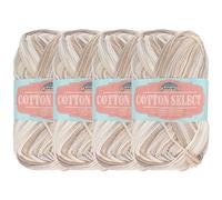 JubileeYarn Cotton Select Yarn - 50g/Skein Sport Weight - Pebble Beach - 4 Skeins