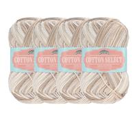 JubileeYarn Cotton Select Yarn - 50g/Skein Sport Weight - Pebble Beach - 4 Skeins