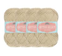 JubileeYarn Cotton Select Yarn - Sport Weight - 50g/Skein - Beechnut Brown - 4 Skeins