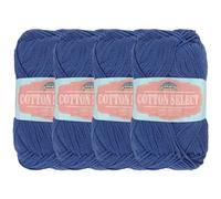 JubileeYarn Cotton Select Yarn - Sport Weight - 50g/Skein - Dynasty Blue - 4 Skeins