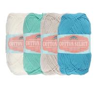 JubileeYarn Cotton Select Yarn - Sport Weight - 50g/Skein - Inspiration Assortment 88-4 Skeins