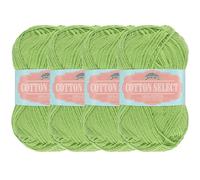 JubileeYarn Cotton Select Yarn - Sport Weight - 50g/Skein - Limeade Green - 4 Skeins