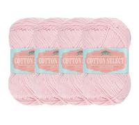 JubileeYarn Cotton Select Yarn - Sport Weight - 50g/Skein - Primrose Pink - 4 Skeins