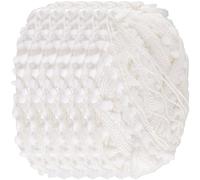 JubileeYarn Fishnet Pom Pom Yarn - 50g Mini Bonbons - White - 6 Skeins