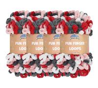 JubileeYarn Fun Finger Loops Yarn - Polyester Jumbo Weight Loop Yarn - 100g/Skein - Apollo - 4 Skeins