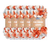 JubileeYarn Fun Finger Loops Yarn - Polyester Jumbo Weight Loop Yarn - 100g/Skein - Ares - 5 Skeins