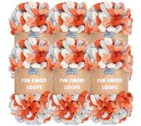 JubileeYarn Fun Finger Loops Yarn - Polyester Jumbo Weight Loop Yarn - 100g/Skein - Ares - 6 Skeins