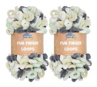 JubileeYarn Fun Finger Loops Yarn - Polyester Jumbo Weight Loop Yarn - 100g/Skein - Artemis - 2 Skeins