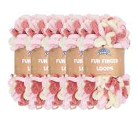 JubileeYarn Fun Finger Loops Yarn - Polyester Jumbo Weight Loop Yarn - 100g/Skein - Athena - 5 Skeins