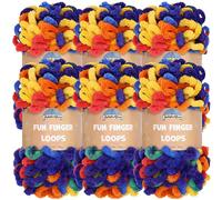 JubileeYarn Fun Finger Loops Yarn - Polyester Jumbo Weight Loop Yarn - 100g/Skein - Circe - 6 Skeins