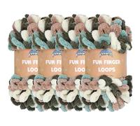 JubileeYarn Fun Finger Loops Yarn - Polyester Jumbo Weight Loop Yarn - 100g/Skein - Demeter - 4 Skeins