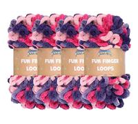 JubileeYarn Fun Finger Loops Yarn - Polyester Jumbo Weight Loop Yarn - 100g/Skein - Diony - 4 Skeins