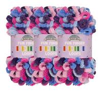 JubileeYarn Fun Finger Loops Yarn - Polyester Jumbo Weight Loop Yarn - 100g/Skein - Harkness - 3 Skeins