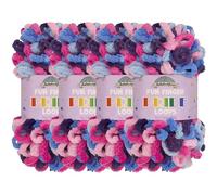 JubileeYarn Fun Finger Loops Yarn - Polyester Jumbo Weight Loop Yarn - 100g/Skein - Harkness - 4 Skeins