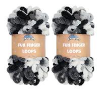JubileeYarn Fun Finger Loops Yarn - Polyester Jumbo Weight Loop Yarn - 100g/Skein - Hera - 2 Skeins