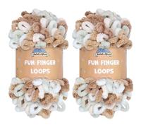 JubileeYarn Fun Finger Loops Yarn - Polyester Jumbo Weight Loop Yarn - 100g/Skein - Hestia - 2 Skeins