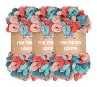 JubileeYarn Fun Finger Loops Yarn - Polyester Jumbo Weight Loop Yarn - 100g/Skein - Hypnos - 3 Skeins
