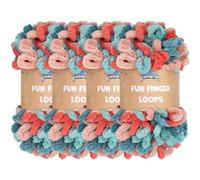 JubileeYarn Fun Finger Loops Yarn - Polyester Jumbo Weight Loop Yarn - 100g/Skein - Hypnos - 4 Skeins