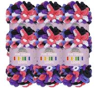 JubileeYarn Fun Finger Loops Yarn - Polyester Jumbo Weight Loop Yarn - 100g/Skein - Kroczaleski - 6 Skeins