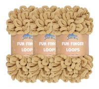 JubileeYarn Fun Finger Loops Yarn - Polyester Jumbo Weight Loop Yarn - 100g/Skein - Lark - 3 Skeins