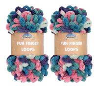 JubileeYarn Fun Finger Loops Yarn - Polyester Jumbo Weight Loop Yarn - 100g/Skein - Lynx - 2 Skeins
