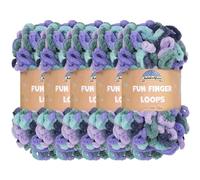 JubileeYarn Fun Finger Loops Yarn - Polyester Jumbo Weight Loop Yarn - 100g/Skein - Morpheus - 5 Skeins